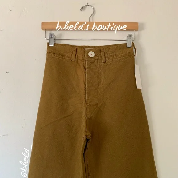 Jesse Kamm Sailor Pants in Tobacco Tan Brown Size 2 Brand New NWT